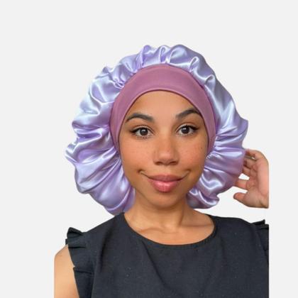 Imagem de 2 peças Touca de Seda para Dormir, Toucas de Cetim para Cabelo, Touca de Dormir de Seda com Elástico