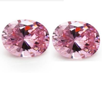 Imagem de 2 Pedras Zircônias Oval Para Pingente Anel Brincos 18 mm x 13 mm Cores Rosa Alta Qualidade