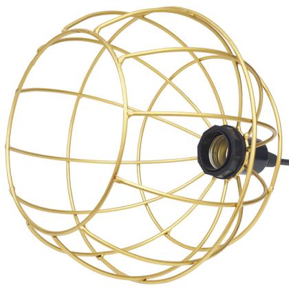 Imagem de 2 Pendentes Aramado Globo Luminária Lustre Teto Retrô Vintage Industrial Balcão Dourado