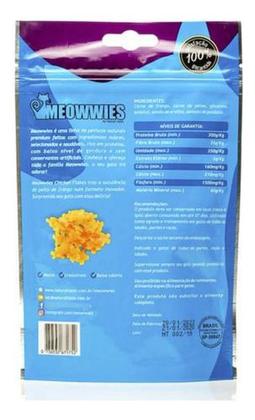 Imagem de 2 Petiscos Meowwies Natural Para Gatos Chicken Flakes