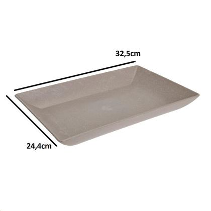 Imagem de 2 Petisqueiras Retangular 32,5cm Ecológico Prato Para Servir