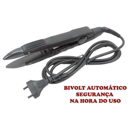 Imagem de 2 Pinças Megahair Ponta Curvada Premier Professional Bivolt