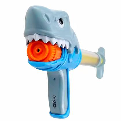 Imagem de 2 Pistolas de Água Tubarão Infantil Tubo Lançador de Água Arminha p/ Piscina e Praia