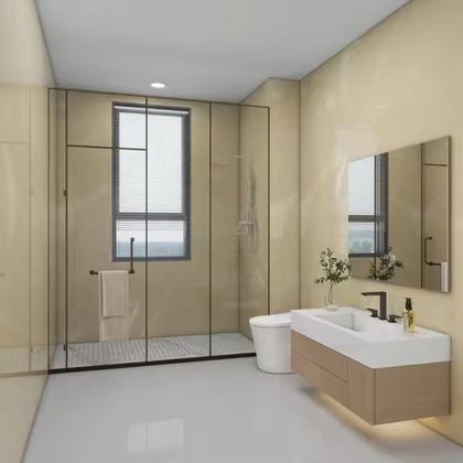 Imagem de 2 Placa Adesiva Mármore Parede 3d Continua Lavável 200x60cm