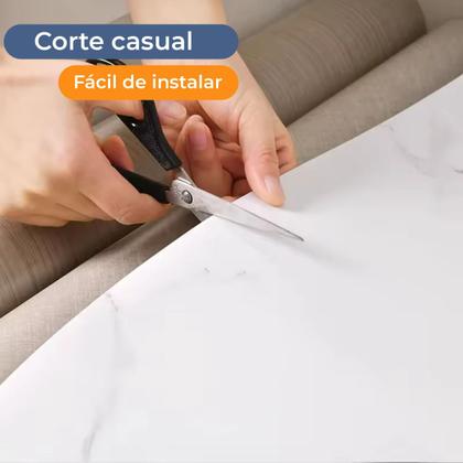 Imagem de 2 Placa Adesiva Mármore Parede 3d Continua Lavável 200x60cm