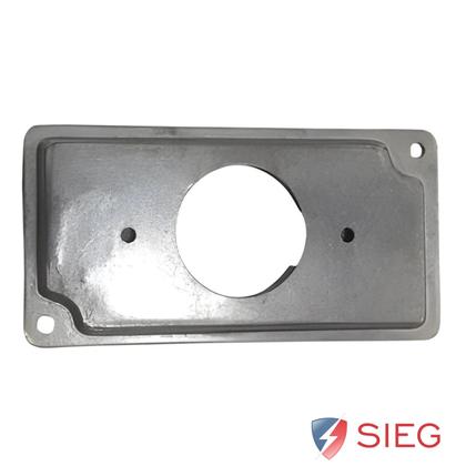 Imagem de 2 Placa Condulete 1 Polegada Alumínio 1 Tomada Redonda Sieg Furação Diagonal