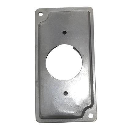 Imagem de 2 Placa Condulete 1 Polegada Alumínio 1 Tomada Redonda Sieg Furação Diagonal