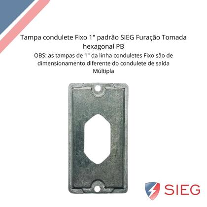 Imagem de 2 Placa Condulete Múltiplo Tomada Redonda 1 Polegada Sieg