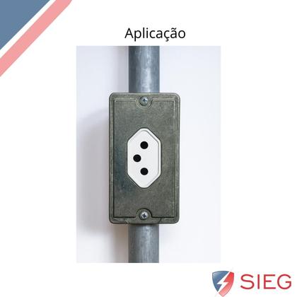 Imagem de 2 Placa Condulete Múltiplo Tomada Redonda 1 Polegada Sieg