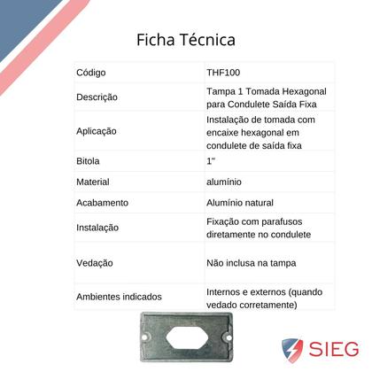 Imagem de 2 Placa Condulete Múltiplo Tomada Redonda 1 Polegada Sieg