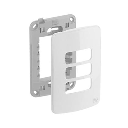 Imagem de 2 Placas 4x2 Pol. Horizontal P/ 3 Módulos Cor Branca Weg