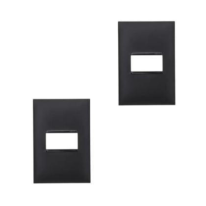 Imagem de 2 Placas Espelho 4x2 1 Mód Preta Legrand Pial Plus+ 618501PT