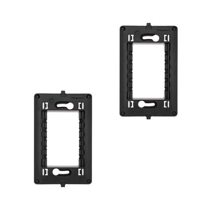 Imagem de 2 Placas Espelho 4x2 1 Mód Preta Legrand Pial Plus+ 618501PT