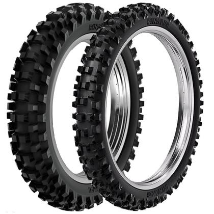 Imagem de 2 Pneu Moto TT-R 230 Rinaldi 110/100-18 64m 80/100-21 51m RW33