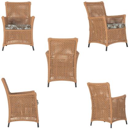 Imagem de 2 Poltronas e 1 Mesa Igapó em Alumínio Pintura Preta Corda Náutica Estofado 6