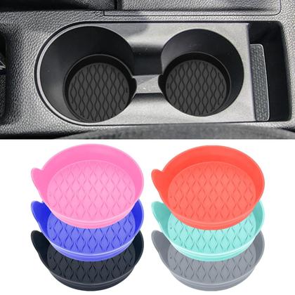 Imagem de 2 Porta-Copos de Carro Universais de Silicone - 4 Cores Disponíveis