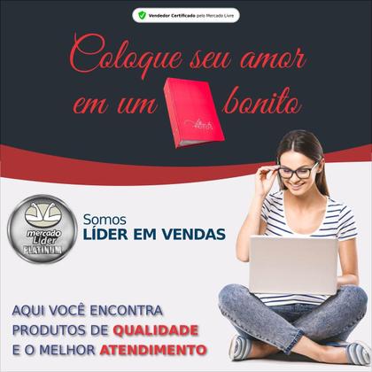 Imagem de 2 Porta Retratos Vermelho C/Vidro 10X15 Madeira Laqueada