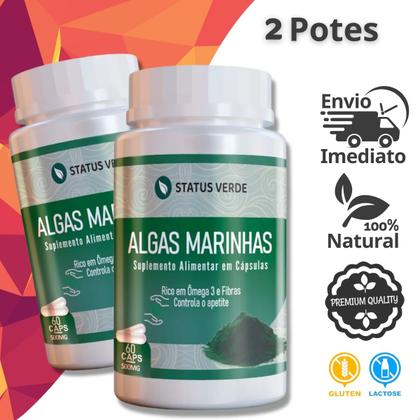 Imagem de 2 Potes Algas Marinhas Kit 120 Cáps - Status Verde