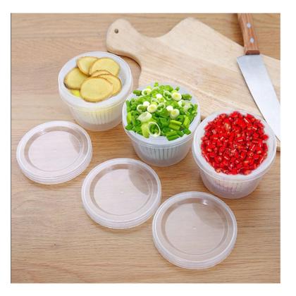 Imagem de 2 Potes Duplo Para Alimentos Com Dreno Para Temperos/frutas