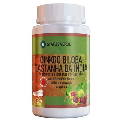 2 Potes Ginkgo Biloba com Castanha da Índia Kit 120 Cáps Status Verde Imagem de 2 Potes Ginkgo Biloba com Castanha da Índia Kit 120 Cáps Status Verde