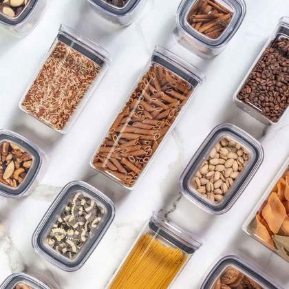 Imagem de 2 Potes Herméticos Organizador Empilhável Retangular 1,,5l