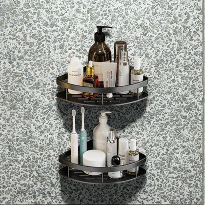 Imagem de 2 Prateleiras Multiuso De Canto Em L Box Banheiro Lavandeiria