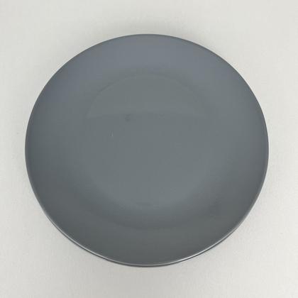 Imagem de 2 Pratos Raso 2ª Linha Cerâmica Refeição Cinza Claro Minimalista 27cm