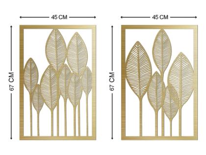 Imagem de 2 Quadro Decorativo Para Sala Quartos Natureza Vazado