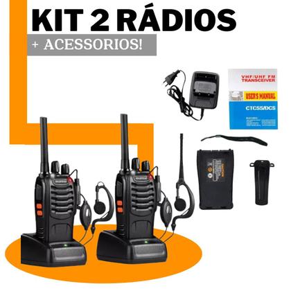 Imagem de 2 Radio Walkie Talkie Comunicador 16 Ch 12km Baofeng 777s Ht walk talk