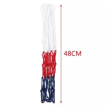 Imagem de 2 Redes Para Aro de Basquete Tipo Chuá Fio Tricolor Resistente Basket Basketball sem cesta