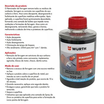 Imagem de 2 Removedor De Ferrugem Wmax Limpa Oxidação Corrosão Wurth