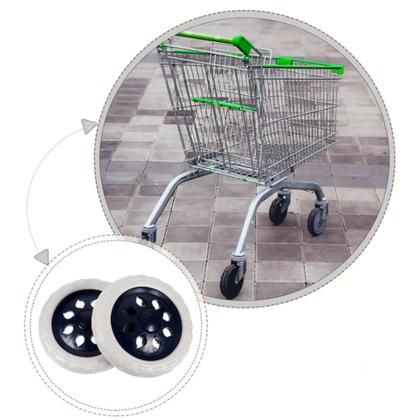 Imagem de 2 Rodas Para Carrinho De Compras Lixeiras Acessórios Rodizio