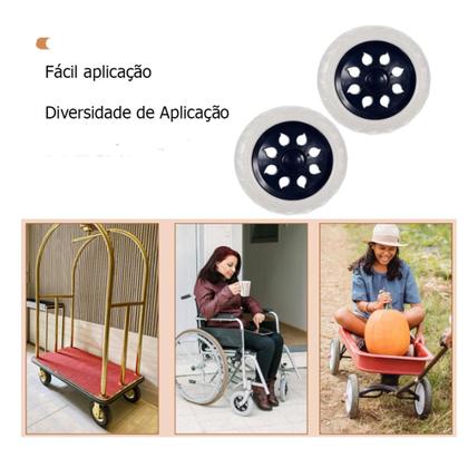 Imagem de 2 Rodas Para Carrinho De Compras Lixeiras Acessórios Rodizio