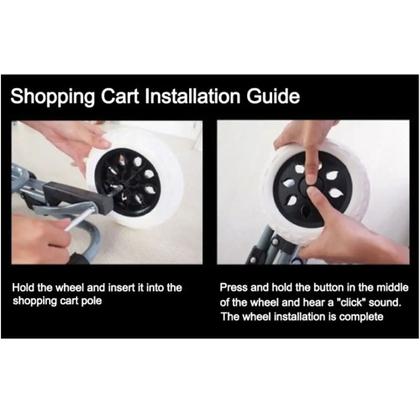 Imagem de 2 Rodas Para Carrinho De Compras Lixeiras Acessórios Rodizio