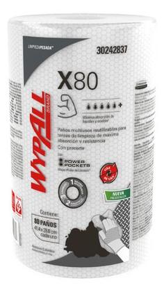 Imagem de 2 Rolos com 80 Panos Wiper Wypall X80 Plus Kimberly Clark