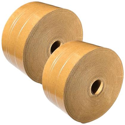Imagem de 2 Rolos Fita Gomada 80Mm C-Reforço Fechamento Caixa Ecommerc