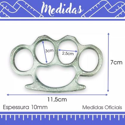 Imagem de 2 Soco Inglês Metal Forjado 10mm Resistente Original