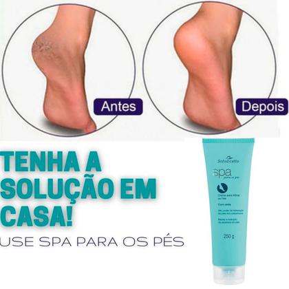 Imagem de 2 Spa para os Pés Creme para Afinar Hidratar os Pés Rachados Seco 250g