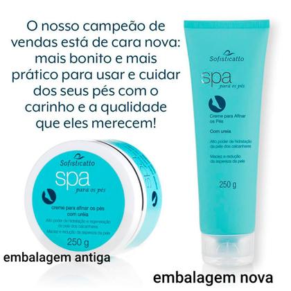 Imagem de 2 Spa para os Pés Creme para Afinar Hidratar os Pés Rachados Seco 250g