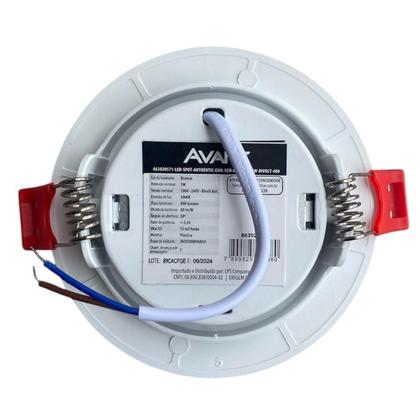 Imagem de 2 Spot Led Redondo 5w Cob Smd Branco Quente Amarelado 3000k