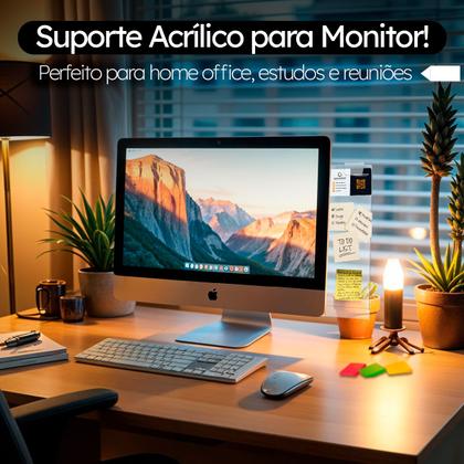 Imagem de 2 Suporte Agenda Mensagem Acrílico Para Monitor Organizador De Lição
