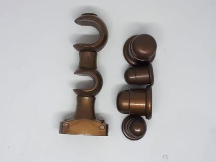 Imagem de 2 Suporte Cortina Duplo Varão 1928Mm Ouro Velho Pvc