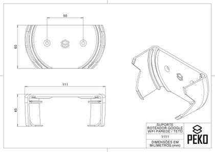 Imagem de 2 Suporte De Parede Compatível Com Google Wifi Mesh Ac1200