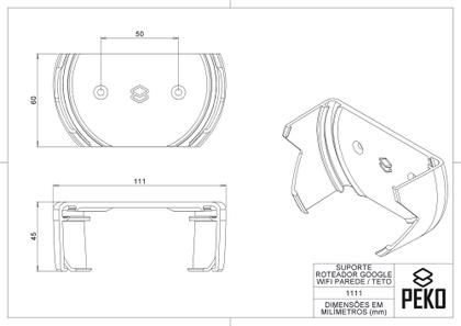 Imagem de 2 Suporte De Parede Compatível Com Google Wifi Mesh Ac1200