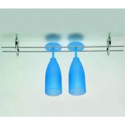 Imagem de 2 Suporte Organizador De Armário Porta Taças Cromado 35cm