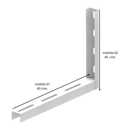 Imagem de 2 Suportes de 400mm para Ar Condicionado SPLIT 7000 A 12000 BTUS SUP AC 400 Cor:Branco