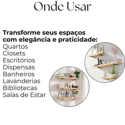 Imagem de 2 Suportes De Prateleira Mão Francesa 10cm Fixo De Parede Estilo Moderno Aço Resistente Acabamento Inverso