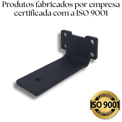 Imagem de 2 Suportes De Prateleira Mão Francesa 10cm Fixo De Parede Estilo Moderno Aço Resistente Acabamento Inverso