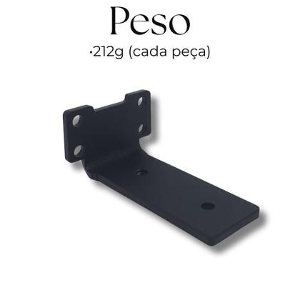 Imagem de 2 Suportes De Prateleira Mão Francesa 10cm Fixo De Parede Estilo Moderno Aço Resistente Acabamento Inverso