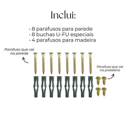 Imagem de 2 Suportes De Prateleira Mão Francesa 10cm Fixo De Parede Estilo Moderno Aço Resistente Acabamento Inverso